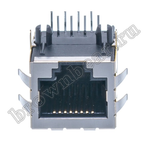 Разъём RJ-45 гнездо на плату, 8 контактов, тип 16, экранированный TJ16S-8P8C фото 5