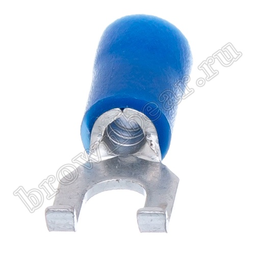 Клемма вилочная обжимная тип "U" 3.7 мм на провод 1.5 - 2.5 мм² с фланцем, изолированная, кратно 100шт. TYFI-2-3 фото 6