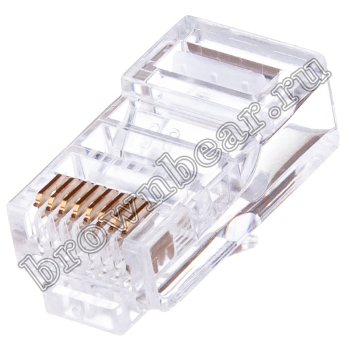 Разъём RJ-45 (8P8C) 3 зубца, вилка под витую пару TPR-8P8C-S3