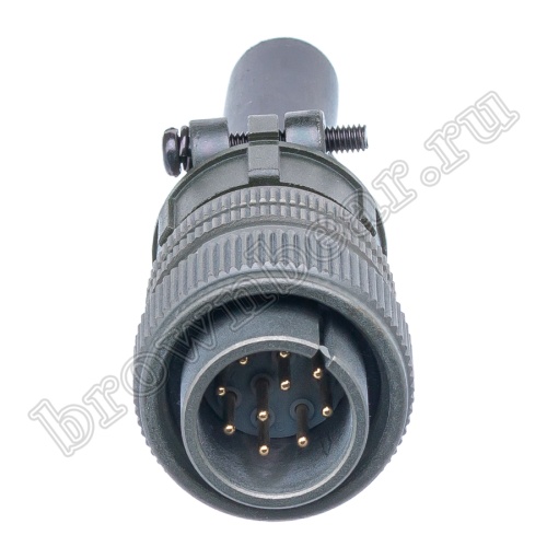Разъём промышленный круглый MIL-5015 серии MS 10 контактов, вилка на кабель фото 2