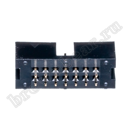 Разъем IDC 2х7 вилка на плату, шаг 2.54мм BH-14 фото 4