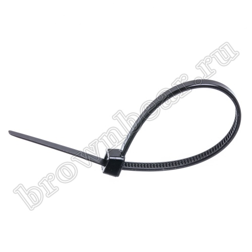 Стяжка (хомут) нейлоновая 100 x 2.5 мм, UV защита, черная, упаковка 100 шт. CV-100-W фото 2