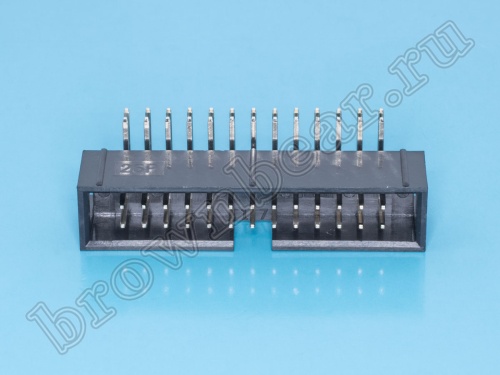Разъем IDC 2х13 вилка на плату, шаг 2.54мм, прямой угол BH-26R фото 4