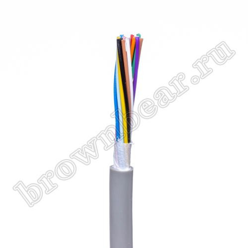Кабель сигнальный коммуникационный 15 проводов, 28AWG, бухта 50м, неэкранированный, серый SIN YU фото 4