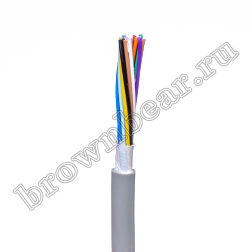 Кабель сигнальный коммуникационный 15 проводов, 28AWG, бухта 50м, неэкранированный, серый SIN YU фото 4