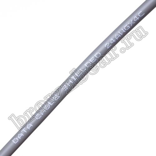 Кабель сигнальный коммуникационный 4 провода, 24AWG, бухта 50м, экранированный, серый SIN YU фото 3