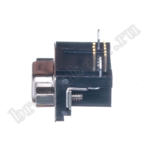 Разъем D-SUB 9 контактов, гнездо на плату, прямой угол 9.4мм DRB-9FB фото 4