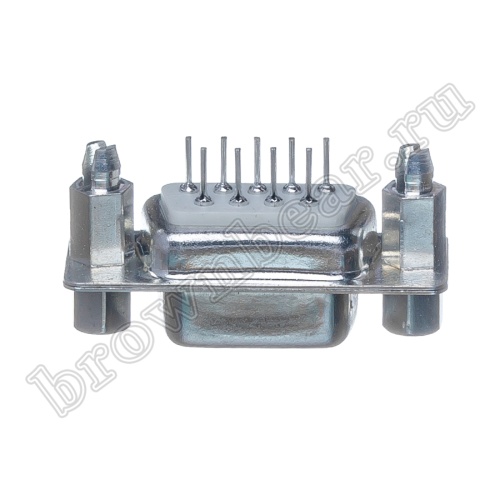 Разъем D-SUB   9 контактов, гнездо на плату, вертикальный с крепежными стойками DBS-9F фото 6