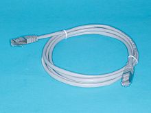 Патч-корд (шнур) RJ-45 - RJ-45 кат.5е, 2м, экранированный, серый 