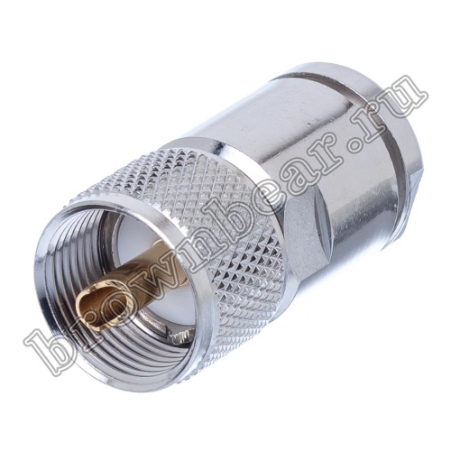 Разъем UHF штекер на кабель, RG-8, пайка UHF-S8P