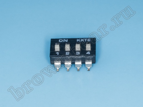 Переключатель Dip-Switch 4 контактных группы, планарный, тип 2 фото 3