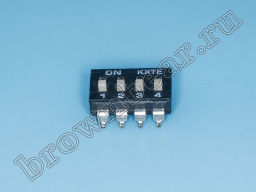 Переключатель Dip-Switch 4 контактных группы, планарный, тип 2 фото 3
