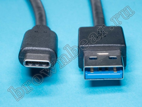 Кабель (шнур) USB 3.0, тип А - тип C, вилка - вилка, 2 метра фото 2