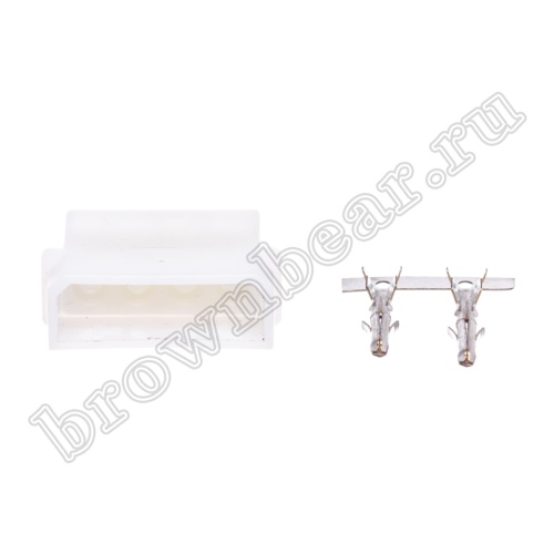 Разъем питания 4 контакта, вилка на кабель, к дисководу, шаг 5.08 мм TH-4M фото 2