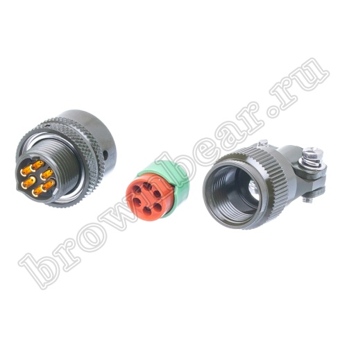 Разъём промышленный байонет MIL-26482 Series I серии HVMS  6 контактов, гнездо на кабель фото 4