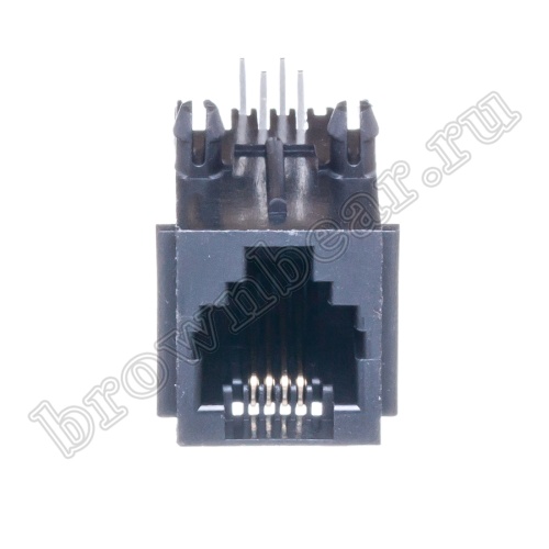 Разъём RJ-11 гнездо на плату, 6P4C, тип 2 TJ2-6P4C фото 8
