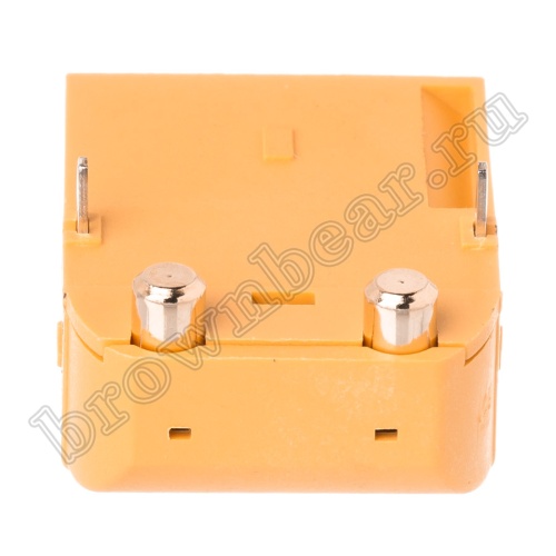 Разъем питания XT90 для АКБ, 2 контакта, штекер на плату угловой XT90PW30-M.G.Y фото 7