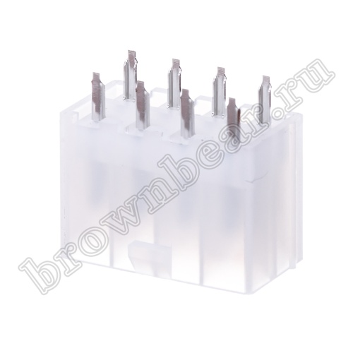 Разъем питания Mini-Fit 8 контактов, вилка на плату, шаг 4,2мм MF-8MA фото 7