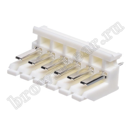 Разъем питания 6 контактов, вилка на материнскую плату, шаг 3.96 мм HPB-6M