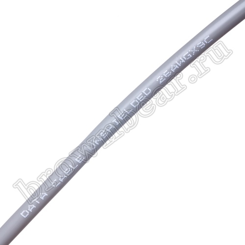 Кабель сигнальный коммуникационный 9 проводов, 26AWG, бухта 50м, неэкранированный, серый SIN YU фото 3