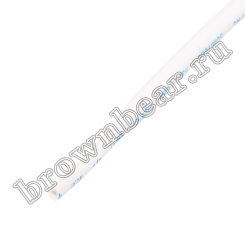 Трубка термоусадочная ТУТ (кембрик) белая, диаметр 2.0/1.0 мм. KSS фото 2