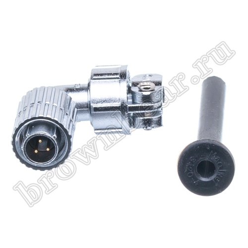 Разъём М14 3 контакта вилка на кабель, прямой угол фото 6