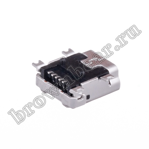 Разъем mini USB, гнездо на плату поверхностный монтаж, 5 контактов USB/M-1J фото 4