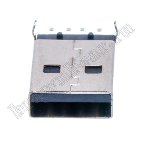 Разъем USB, тип А, вилка на плату поверхностный монтаж, тип 2 USBAP-1P/2 фото 5