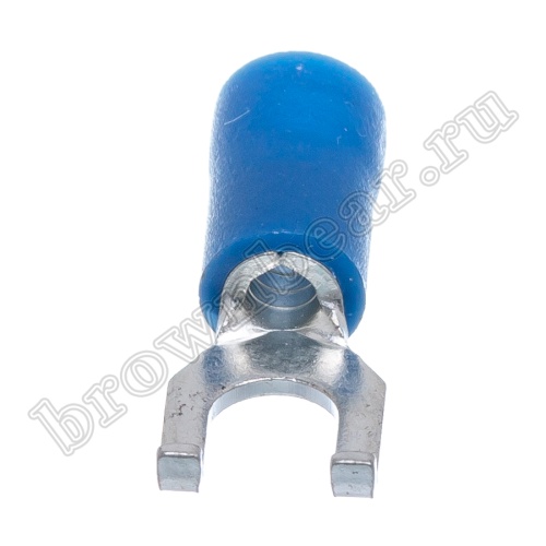 Клемма вилочная обжимная тип "U" 4.3мм на провод 1.5-2.5мм с фланцем, изолированная, кратно 100шт. TYFI-2-4 фото 5