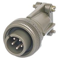 Разъём Amphenol серии MS, 5 контактов, вилка на кабель, тип 14S, резьбовой MS3106E-14S-5P