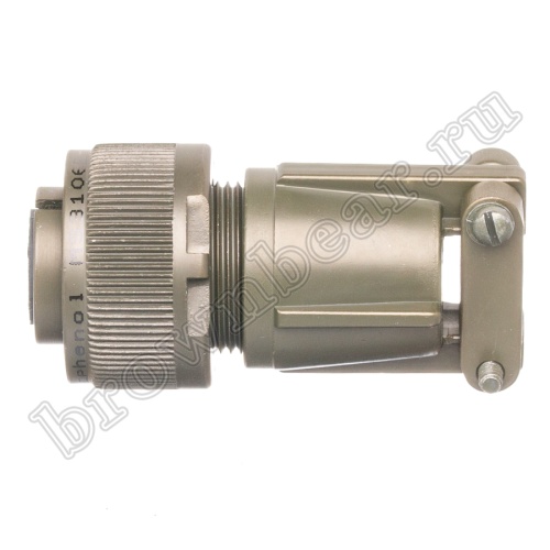 Разъём Amphenol серии MS, 3 контакта, розетка на кабель, тип 16, резьбовой MS3106E-16-10S фото 6