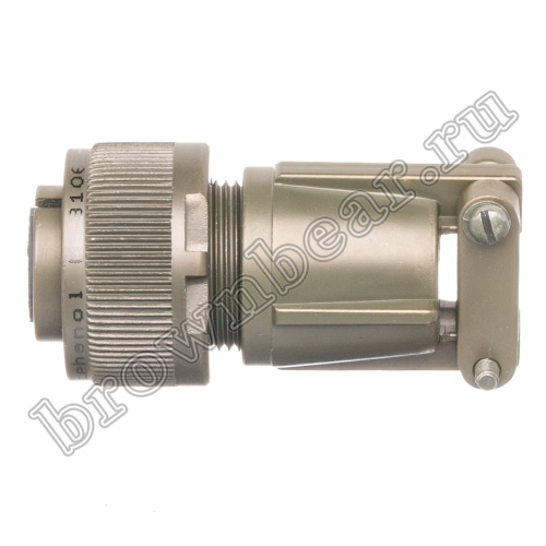 Разъём Amphenol серии MS, 3 контакта, розетка на кабель, тип 16, резьбовой MS3106E-16-10S фото 3
