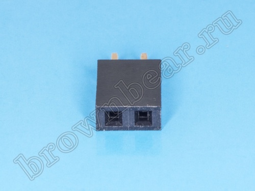 Разъем 1х2 гнездо на плату, шаг 2.54 мм фото 4