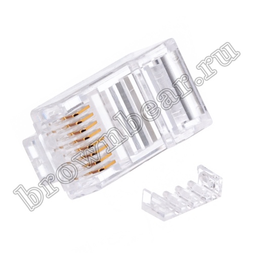 Разъём RJ-45 8P8C, 6 категории, со вставкой, универсальный TP6-8P8C-S2 фото 6