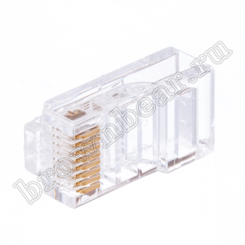 Разъём RJ-45 8P8C, для плоского кабеля, 3 зубца, тип Х TP-8P8C-S3 фото 5