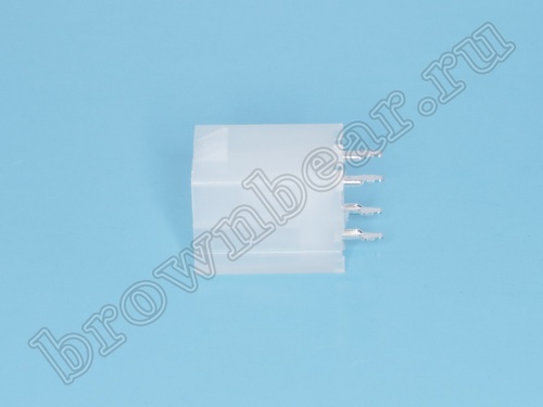 Разъем питания Mini-Fit 4 контакта, вилка на плату, шаг 4,2мм MF-4MA фото 6