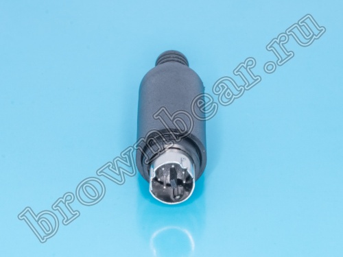 Вилка mini DIN 6 контактов на кабель MDN-6M фото 3