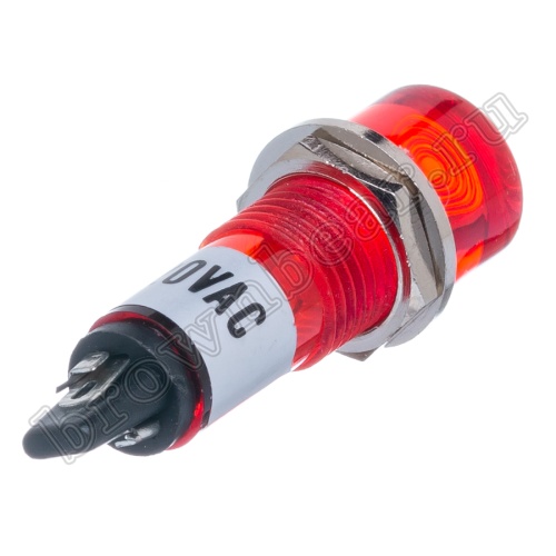 Лампа неоновая  индикаторная с резистором  220В, d 12 мм, красная фото 3