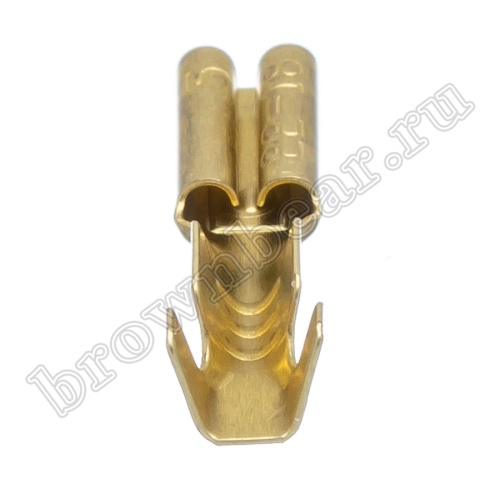 Клемма плоская обжимная 3.2 мм, гнездо на провод 0.5 - 1.5 мм², кратно 100шт., РП-М TA3-1.25FO фото 2