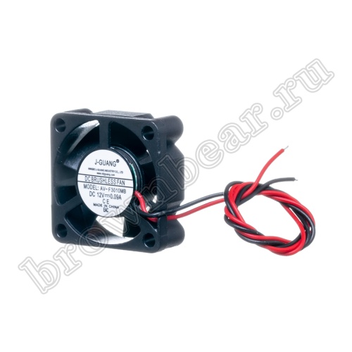 Вентилятор для корпуса 30х30х10, DC 12В, 0.09А,  подшипник качения, AV-F3010MB фото 5