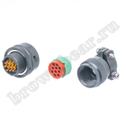 Разъём промышленный байонет MIL-26482 Series I серии HVMS 10 контактов, гнездо на кабель фото 4