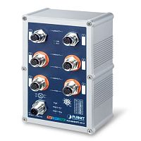 IGS-604HPT-M12 Промышленный защищённый IP67 управляемый L2+ коммутатор Planet, 4 порта PoE 1Гбит/с, 2 порта 1Гбит/с
