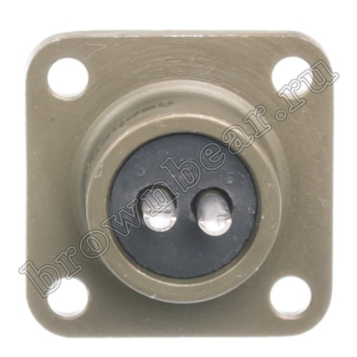 Разъём Amphenol серии MS, 2 контакта, розетка на блок, тип 10SL, резьбовой MS3102E-10SL-4S фото 4