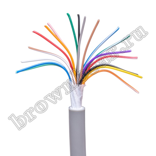 Кабель сигнальный коммуникационный 18 проводов, 28AWG, бухта 50м, неэкранированный, серый SIN YU