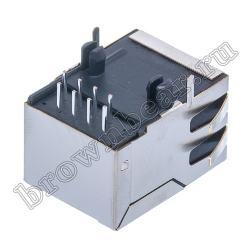Разъём RJ-45 гнездо на плату, 8 контактов, тип 16, экранированный TJ16S-8P8C фото 4