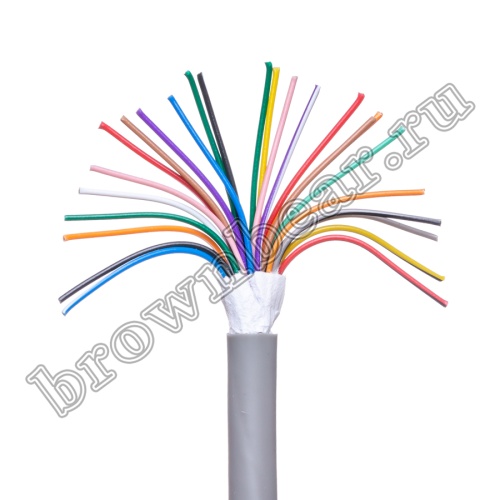 Кабель сигнальный коммуникационный 25 проводов, 28AWG, бухта 50м, неэкранированный, серый -