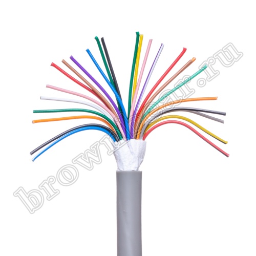 Кабель сигнальный коммуникационный 25 проводов, 28AWG, бухта 50м, неэкранированный, серый SIN YU