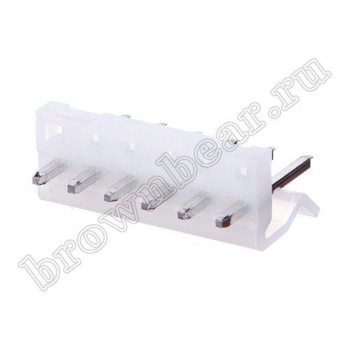 Разъем питания 6 контактов, вилка на плату, шаг 3.96 мм PWL-6 фото 4