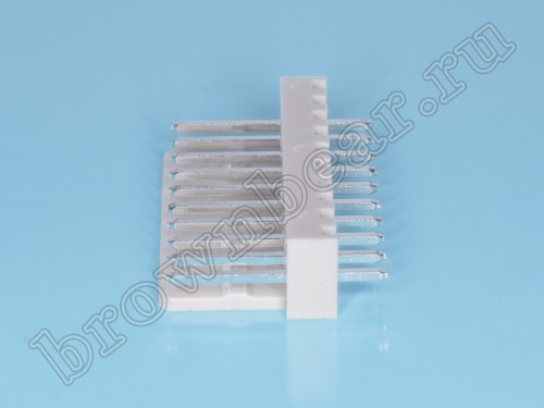 Разъем питания 10 контактов, вилка на плату, шаг 2.54 мм WF-10 фото 4