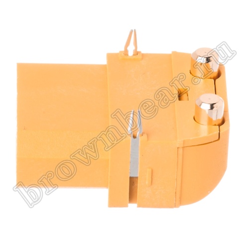 Разъем питания XT90 для АКБ, 2 контакта, розетка на плату угловая XT90PW30-F.G.Y фото 3